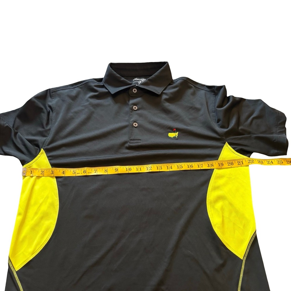 Masters Tech Mens Golf Polo Shirt Black Yellow Colorblock‎ Size Medium RN133979 - Picture 7 of 8